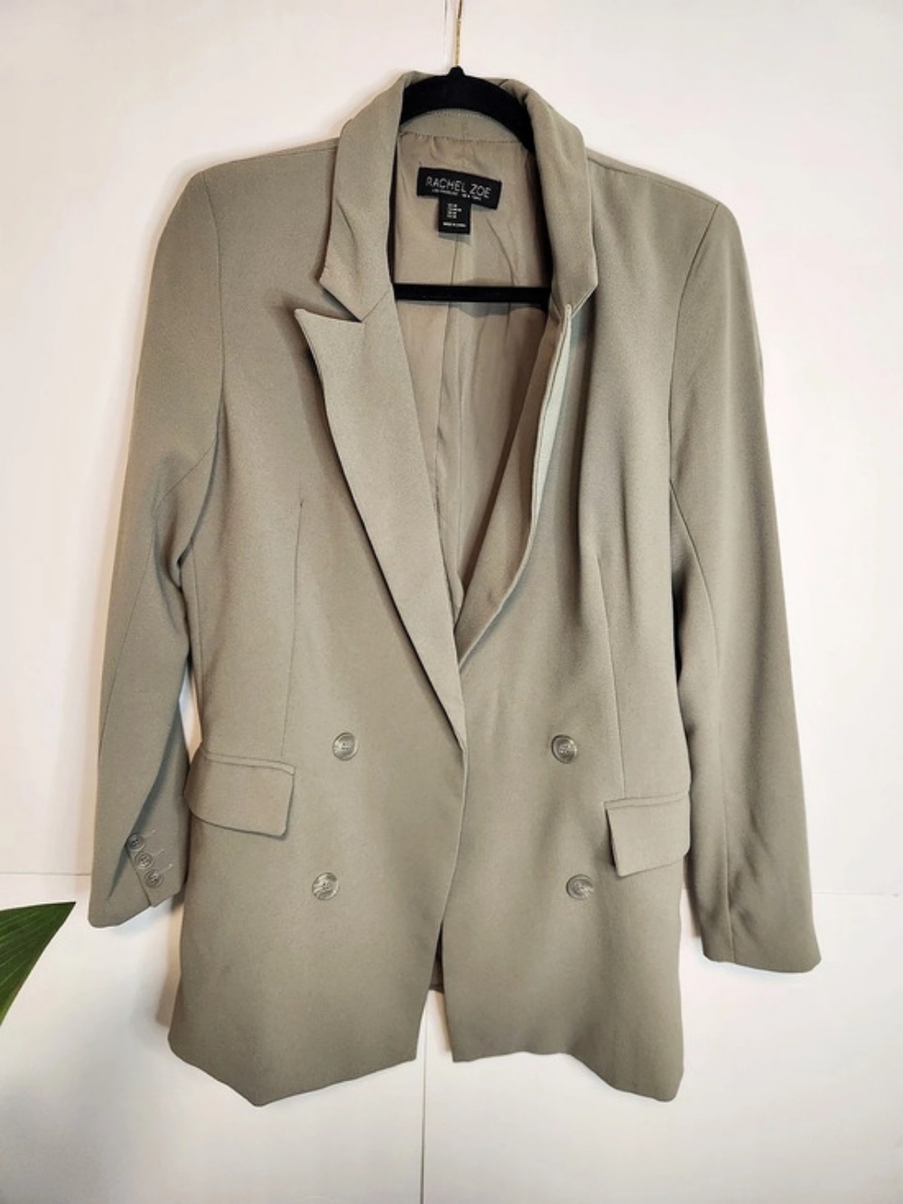 Rachel Zoe Double Breasted Blazer in Sage Size Medium